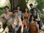Suhana Khan, Khushi Kapoor, Agastya Nanda, and others in a still from the teaser of The Archies. Suhana Khan, Khushi Kapoor, Agastya Nanda, and others in a still from the teaser of The Archies.
