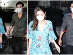 Alia Bhatt stuns in printed mini dress with Ranbir Kapoor as they step out for dinner date(Instagram)