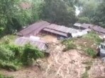 Incessant rains triggered landslides in several parts of the Dima Hasao district on Saturday. (ANI Photo)