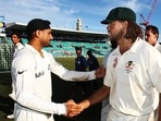 Harbhajan Singh (L) and Andrew Symonds Harbhajan Singh (L) and Andrew Symonds