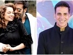 Kangana Ranaut has said Ajay Devgn and Akshay Kumar won't support her.