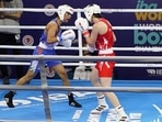 Nikhat Zareen in action against Mongolia's Lutsaikhan Altantsetseg(BFI) Nikhat Zareen in action against Mongolia's Lutsaikhan Altantsetseg(BFI)