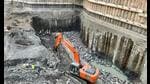The tunnel excavation work for the underground metro is underway at Mandai station. (HTPHOTO)