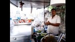 Ramchandra Pardeshi, 70, has been selling vada-pav at Fakhri hills for nearly 25 years. (Rahul Raut/HT PHOTO) Ramchandra Pardeshi, 70, has been selling vada-pav at Fakhri hills for nearly 25 years. (Rahul Raut/HT PHOTO)