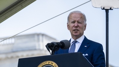 US President Joe Biden during a speech at the US Capitol in Washington, D.C. (Bloomberg via The New York Times) US President Joe Biden during a speech at the US Capitol in Washington, D.C. (Bloomberg via The New York Times)