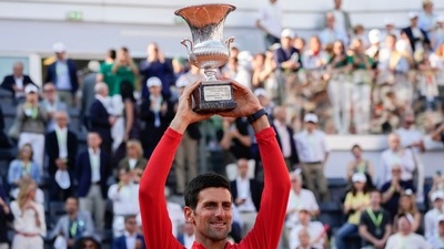 Novak Djokovic won the Italian Open after winning the final against Stefanos Tsitsipas (AP) Novak Djokovic won the Italian Open after winning the final against Stefanos Tsitsipas (AP)