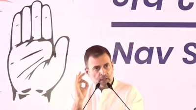 Congress leader Rahul Gandhi addresses the Chintan Shivir in Udaipur. (Twitter/ANI) Congress leader Rahul Gandhi addresses the Chintan Shivir in Udaipur. (Twitter/ANI)