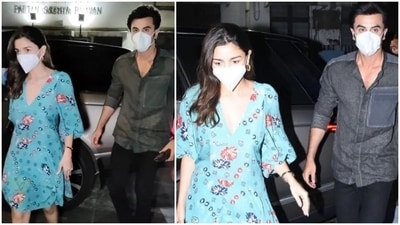 Alia Bhatt stuns in printed mini dress with Ranbir Kapoor as they step out for dinner date (Instagram) Alia Bhatt stuns in printed mini dress with Ranbir Kapoor as they step out for dinner date (Instagram)