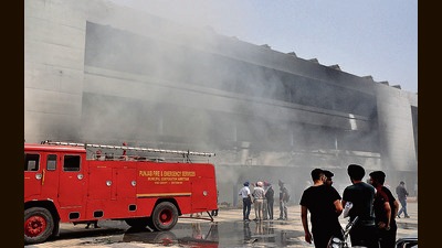 A day after fire, GMC setting up compact power station (HT) A day after fire, GMC setting up compact power station (HT)