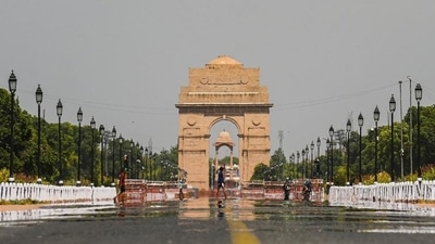 A mirage seen along Rajpath, as the temperature soared in New Delhi. A mirage seen along Rajpath, as the temperature soared in New Delhi.