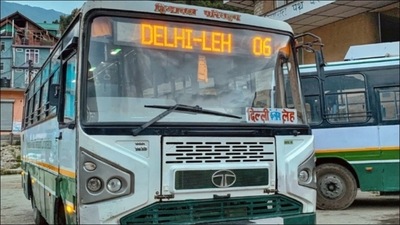 Delhi to Leh bus service flags off after 8 months as snow clears off sooner than usual&nbsp; (Twitter/tripoto)