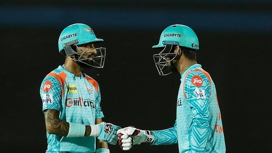 Lucknow Super Giants Deepak Hooda and Krunal Pandya during the Indian Premier League 2022(ANI)