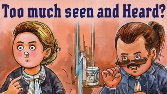 Johnny Depp and Amber Heard featured in an Amul topical.