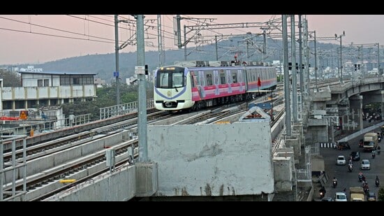 The PMC has sanctioned 78 proposals under the transit oriented development (TOD) zone on line one and two, and five proposals on line three of the ongoing metro rail route. (in pic)A Pune metro lane near Vanaz. (Ravindra Joshi/HT PHOTO)