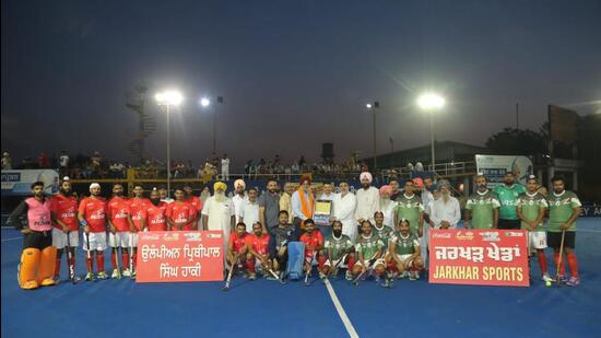 Jarkhar Academy and Chachrari Centre scored wins on Day 3 of the Olympian Prithipal Singh Hockey Festival. (HT Photo)
