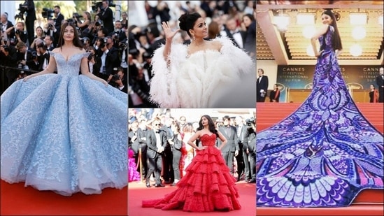 Cannes Film Festival 2022: Check out Aishwarya Rai Bachchan's best red carpet moments here&nbsp;(Twitter/Instagram)