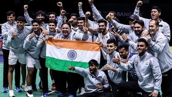 Indian men's badminton team(Twitter)