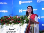 Dia Mirza was one of the Guest of Honour at Parul University's 5th Convocation Ceremony Dia Mirza was one of the Guest of Honour at Parul University's 5th Convocation Ceremony