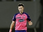 Rajasthan Royals Trent Boult celebrates the dismissal of Lucknow Super Giants Ayush Badoni(ANI) Rajasthan Royals Trent Boult celebrates the dismissal of Lucknow Super Giants Ayush Badoni(ANI)