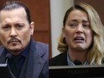 Johnny Depp and Amber Heard during their ongoing defamation trial.