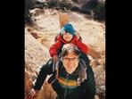 The little girl gives her father a pep talk as he climbs a mountain in this Instagram video. (Instagram/@katyrobinbird) The little girl gives her father a pep talk as he climbs a mountain in this Instagram video. (Instagram/@katyrobinbird)