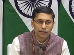 Spokesperson for the ministry of external affairs Arindam Bagchi.(Twitter/@ANI) Spokesperson for the ministry of external affairs Arindam Bagchi.(Twitter/@ANI)