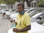 Ram Lakhan Singh, a parking attendant, at Connaught Place on Monday. (Arvind Yadav/HT) Ram Lakhan Singh, a parking attendant, at Connaught Place on Monday. (Arvind Yadav/HT)