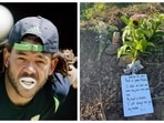 Andre Symonds' sister left an emotional note on the accident site Andre Symonds' sister left an emotional note on the accident site