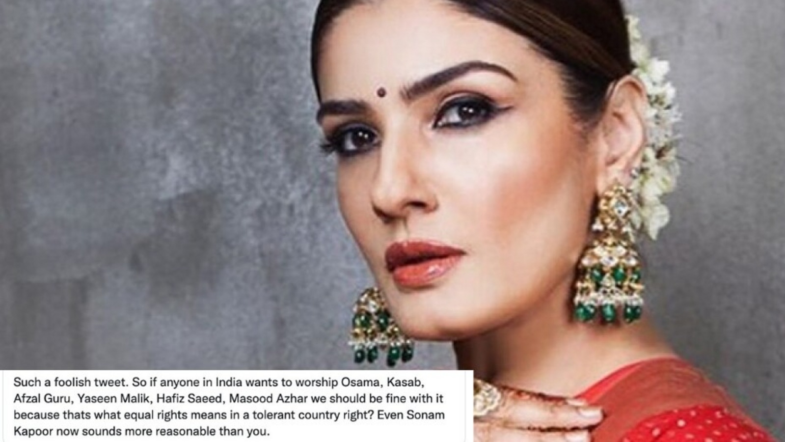 Raveena Tandon reacts as she’s called ‘less reasonable then Sonam Kapoor’ for her tweet defending religious tolerance