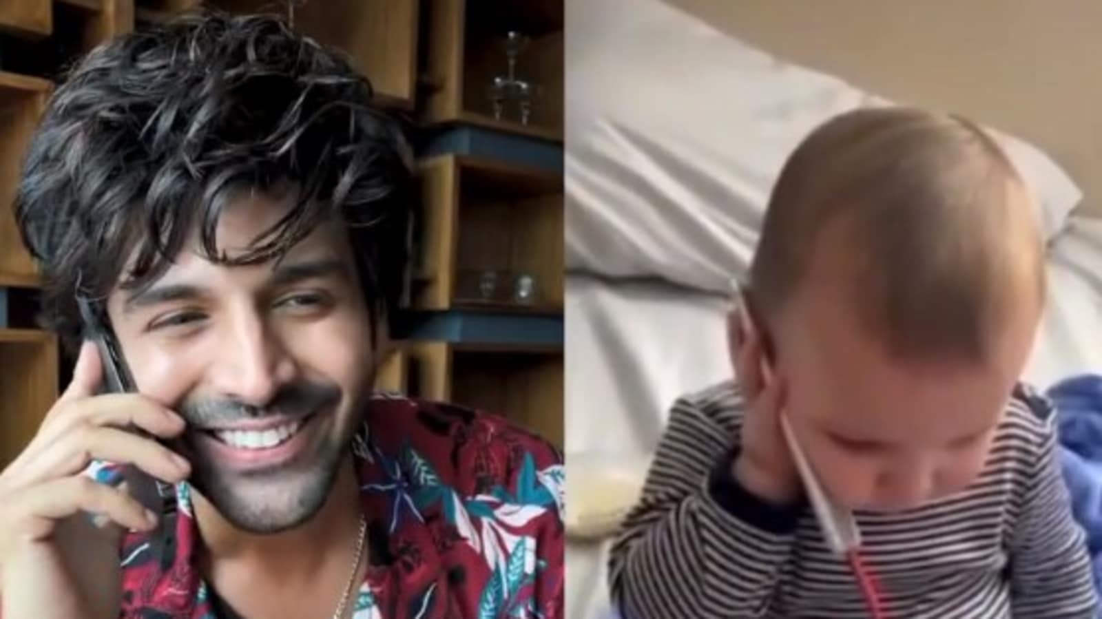 Kartik Aaryan ‘chats’ with a baby in hilarious mashup video: ‘Rona mat tu’