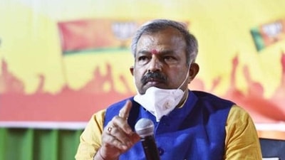 Delhi BJP chief Adesh Gupta. (HT Photo)