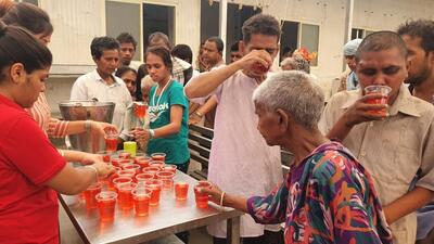 As the city reels under heatwave, volunteers at Earth Saviours Foundation are ensuring residents in their shelters stay hydrated. As the city reels under heatwave, volunteers at Earth Saviours Foundation are ensuring residents in their shelters stay hydrated.