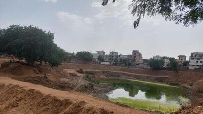 This pond in Nawada village is being rejuvenated at a cost of around ₹19 lakh, say officials. (SOURCED/MCM) This pond in Nawada village is being rejuvenated at a cost of around ₹19 lakh, say officials. (SOURCED/MCM)