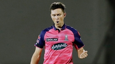 Rajasthan Royals Trent Boult celebrates the dismissal of Lucknow Super Giants Ayush Badoni (ANI) Rajasthan Royals Trent Boult celebrates the dismissal of Lucknow Super Giants Ayush Badoni (ANI)