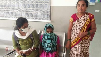 A 12-year-old girl, who was forcibly married to a 35-year-old man by her parents was rescued by the police in Telangana’s Ranga Reddy district on Monday. (HT PHOTO.) A 12-year-old girl, who was forcibly married to a 35-year-old man by her parents was rescued by the police in Telangana’s Ranga Reddy district on Monday. (HT PHOTO.)