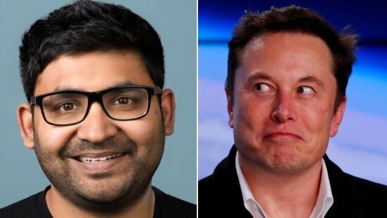 Twitter CEO, Parag Agrawal and Tesla chief Elon Musk.