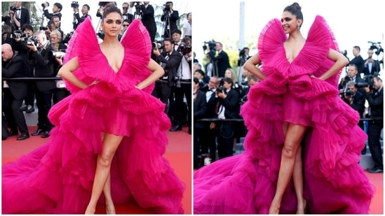 Deepika Padukone stuns in an Ashi Studio look at Cannes.(Pinterest)