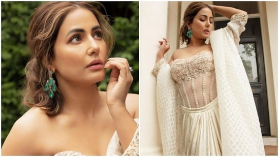 Hina Khan recently attended the UK Asian Film Festival on may 15. The actor is all geared to walk the red carpet at Cannes film festival this year. Hina, before leaving for Cannes, shared a slew of pictures of her look at the UK Asian Film Festival on her Instagram profile and they are absolutely gorgeous.(Instagram/@realhinakhan)