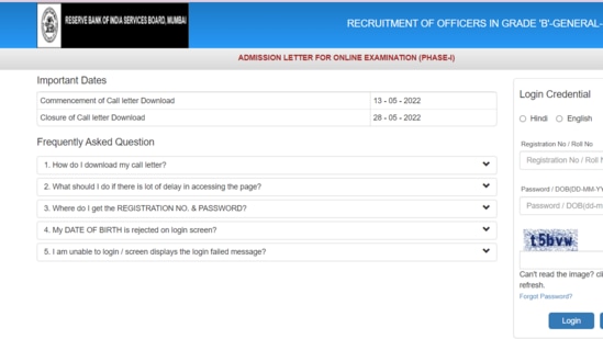 RBI Grade B 2022 admit card released at rbi.org.in, know how to download