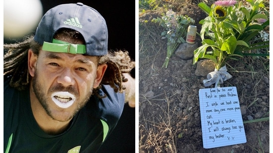 Andre Symonds' sister left an emotional note on the accident site Andre Symonds' sister left an emotional note on the accident site