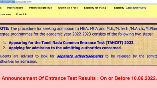 TANCET 2022 results date out, here's how to check at tancet.annauniv.edu