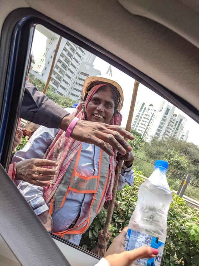 Gurugram resident Shailee Mayur Shah has been distributing cold water for those in need. Gurugram resident Shailee Mayur Shah has been distributing cold water for those in need.
