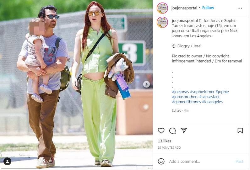 Joe Jonas and Sophie Turner at the match.&nbsp;