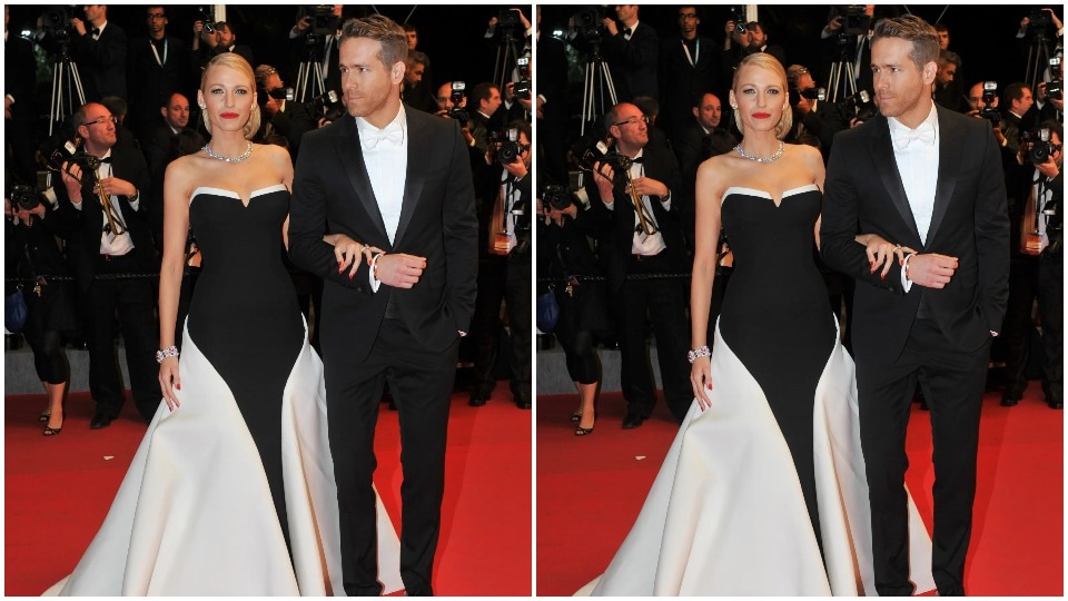Blake Lively and Ryan Reynolds at Cannes.(Getty)