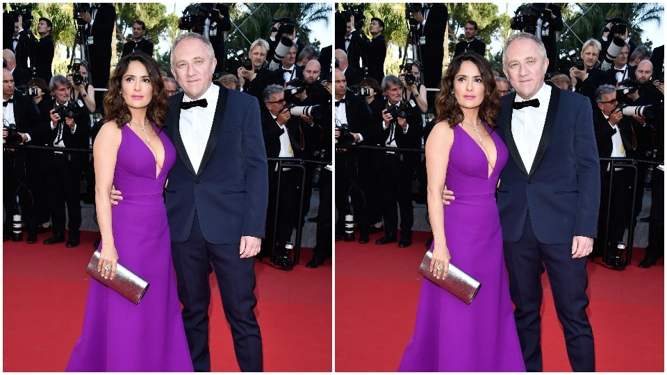Salma Hayek and Francois-Henri Pinault at Cannes.(Getty)