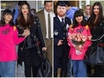 Aishwarya Rai Bachchan, Abhishek Bachchan and Aaradhya Bachchan at Cannes.