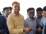 ISC Physics semester 2 exams 2022: Physics teachers Mukta and DP Singh the Physics paper was standard one and they are expecting good results.(Handout) ISC Physics semester 2 exams 2022: Physics teachers Mukta and DP Singh the Physics paper was standard one and they are expecting good results.(Handout)