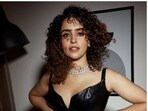 Sanya Malhotra declares her love for black in a stunning attire(Instagram/@sanyamalhotra_)