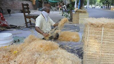 Chandigarh’s desert cooler pad vendors have struggled for survival since being displaced in 2019. (HT Photo)