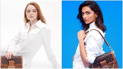 Emma Stone and Deepika Padukone in the new Louis Vuitton advert. Emma Stone and Deepika Padukone in the new Louis Vuitton advert.